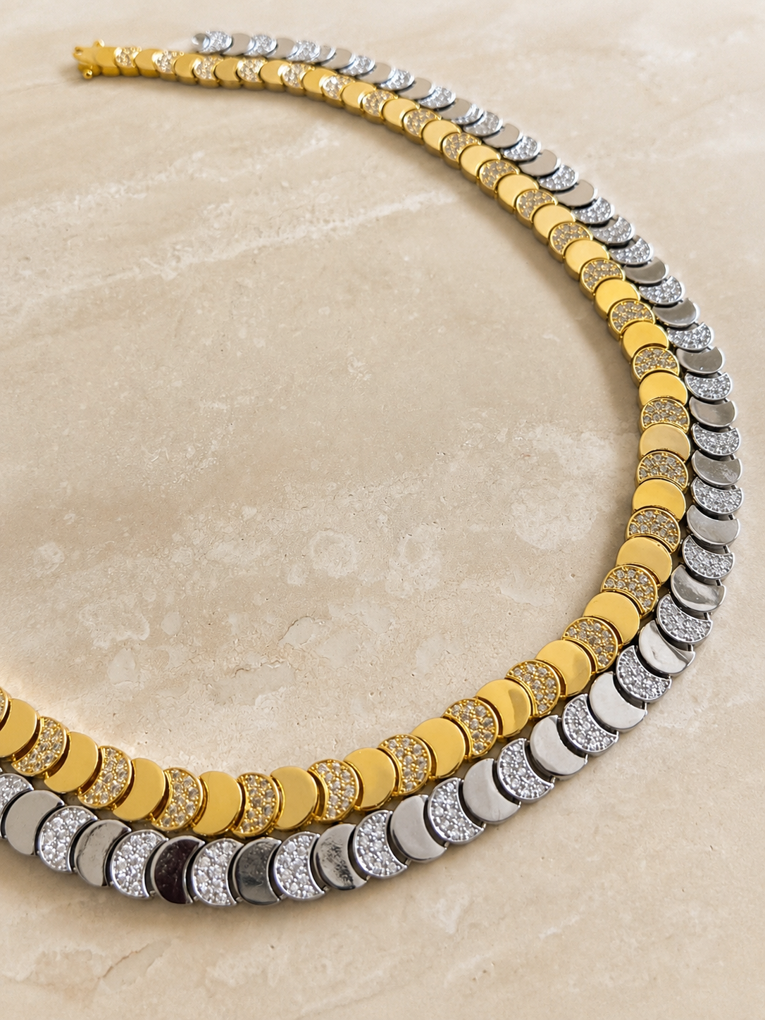Silver Moons Necklace